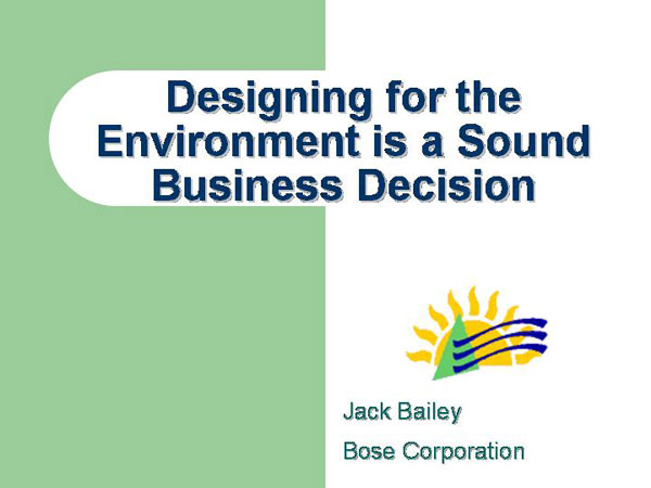 Designing for the Environment