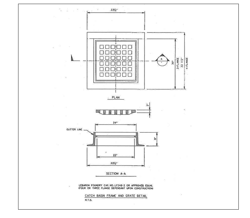 Catch Basin & Grate Detail